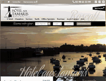 Tablet Screenshot of hotel-aux-tamaris.com